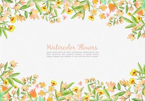 Free Vector Painted Orange Blumen Hintergrund