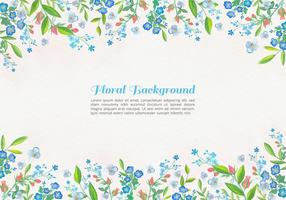 Free Vector Aquarell Blaue Blumen Hintergrund