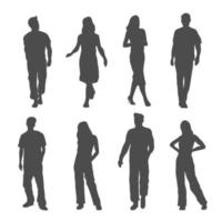 collection de silhouette de personnes vecteur