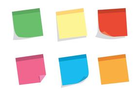 Free Sticky Note Set de vetores