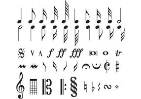 Notas musicais vetor