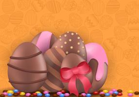 Decorazione di cioccolato Easter Egg vettore