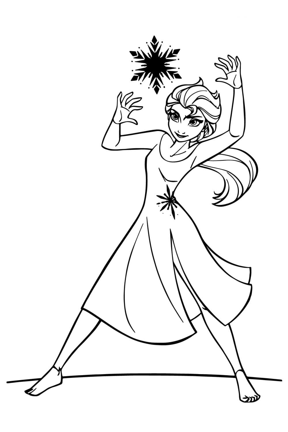 Elsa Mermaid Coloring Pages