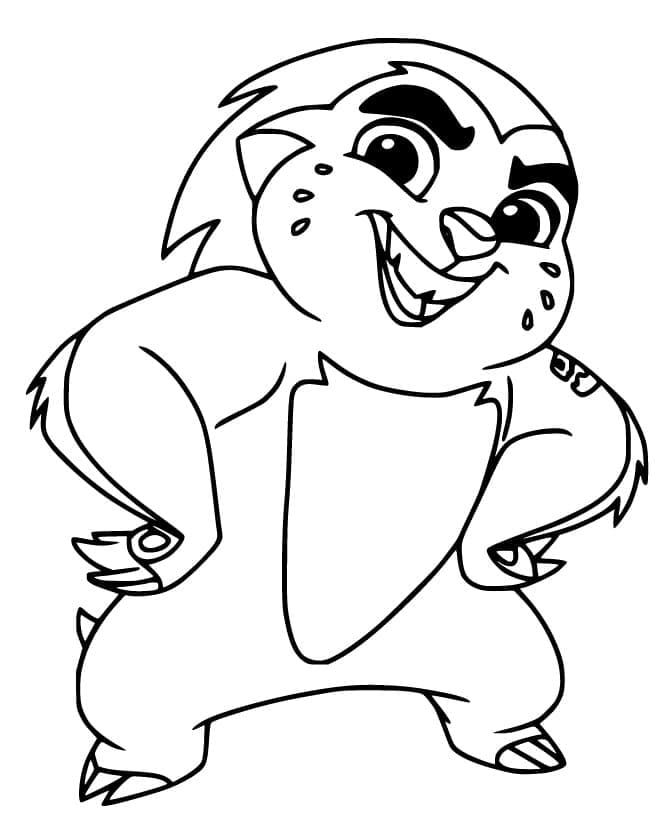 Bunga The Lion Guard Coloring Page - Free Printable Coloring Pages for Kids