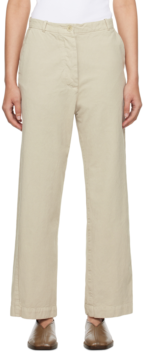 Casey Casey Beige Mmr Trousers In Concrete