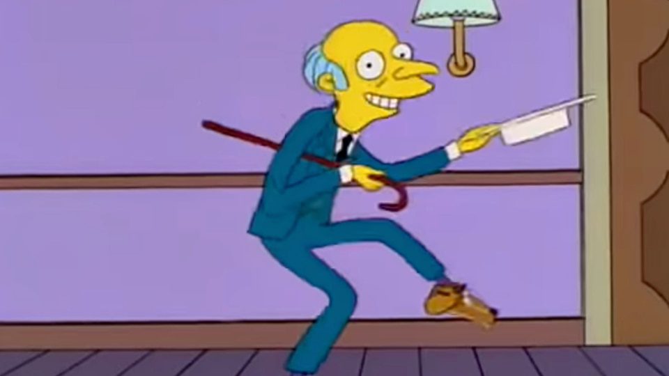 mr. burns skinny cartoon characters