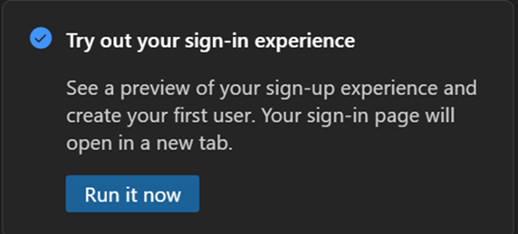 Try out your sign-in experience