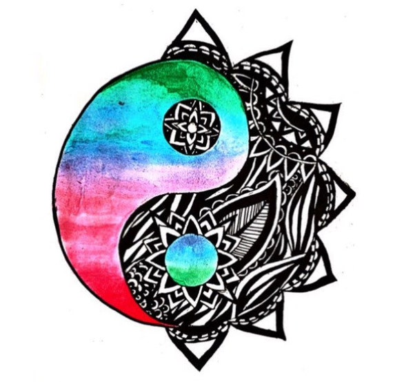 Amazing yin yang digital print. Cool designs and by CasteensCanvas