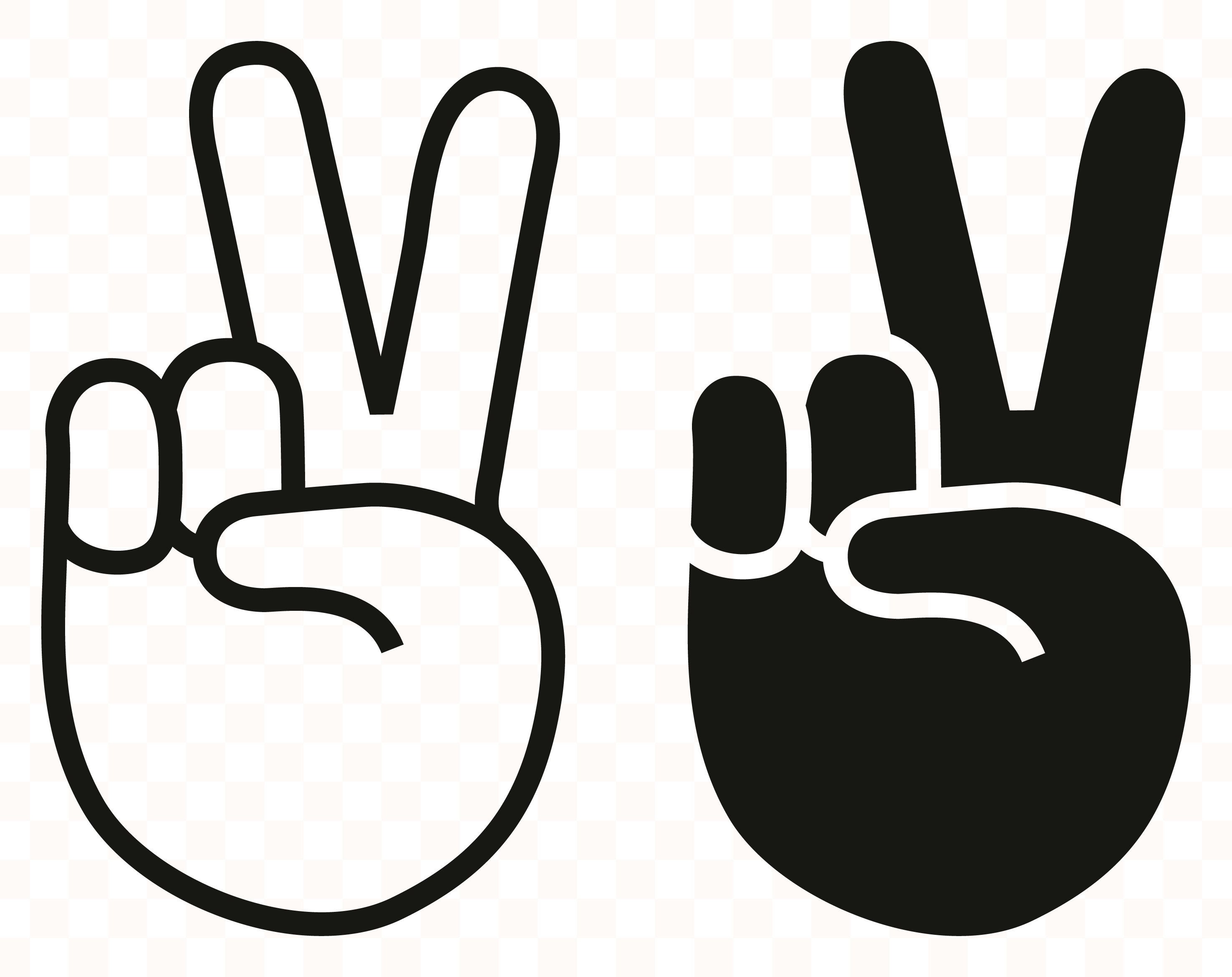 Hand Peace Sign Svg Peace Sign Svg V Signv Peace Hand Gesture Etsy ...