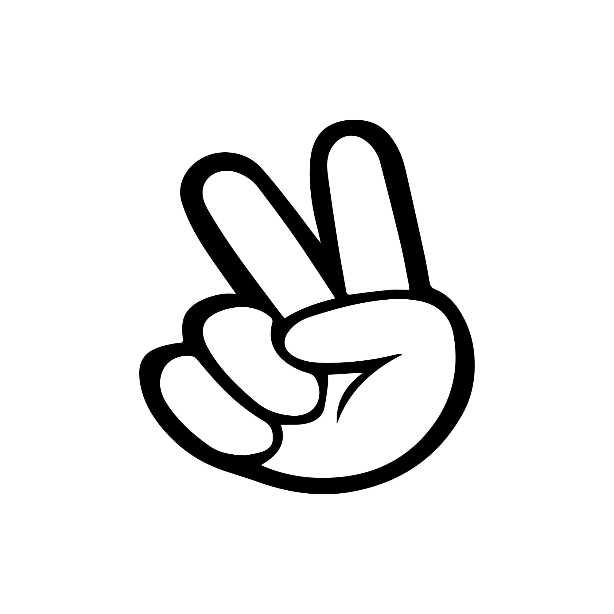 Peace Sign Fingers Symbol