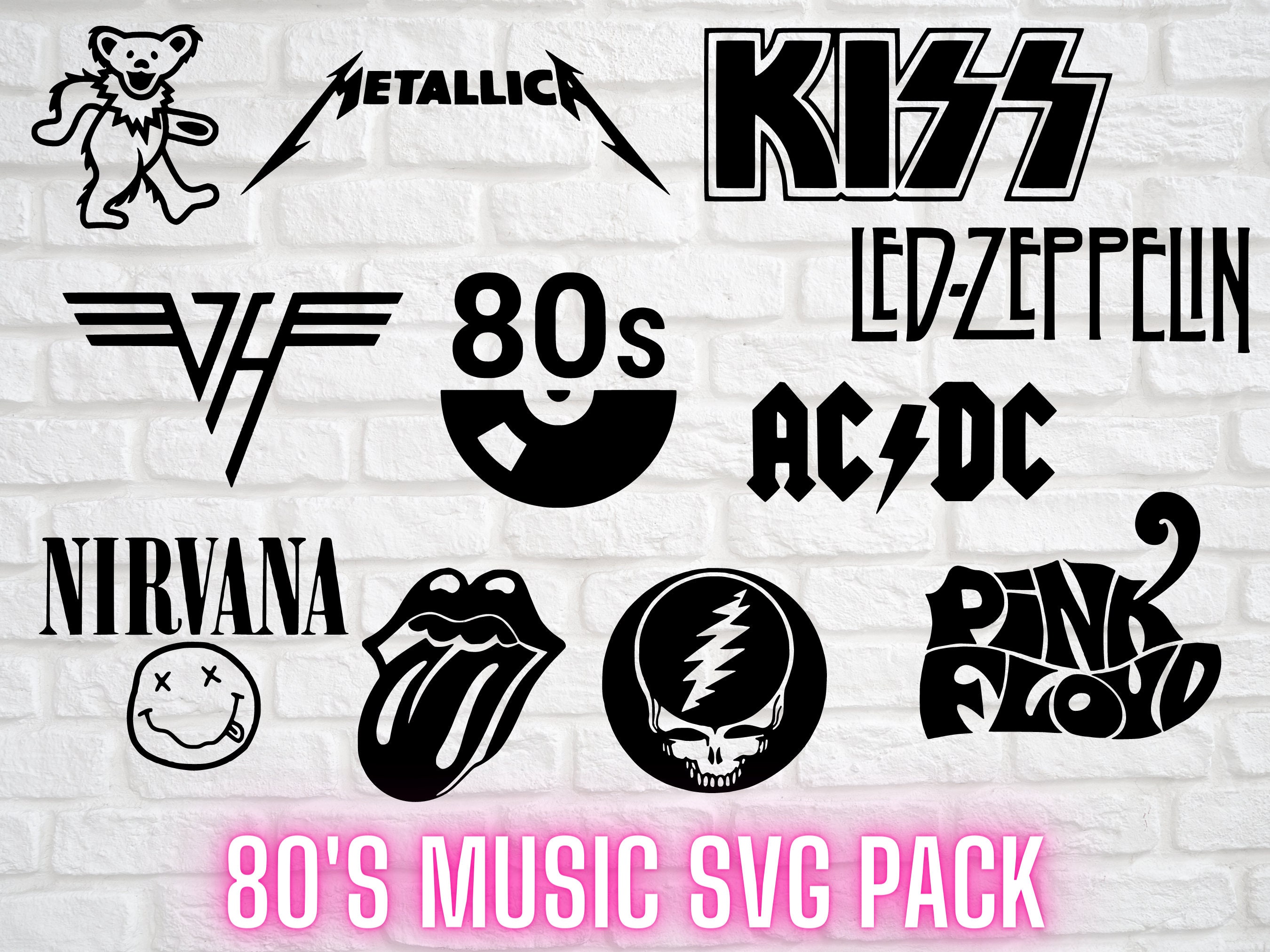 80s Rock Logos