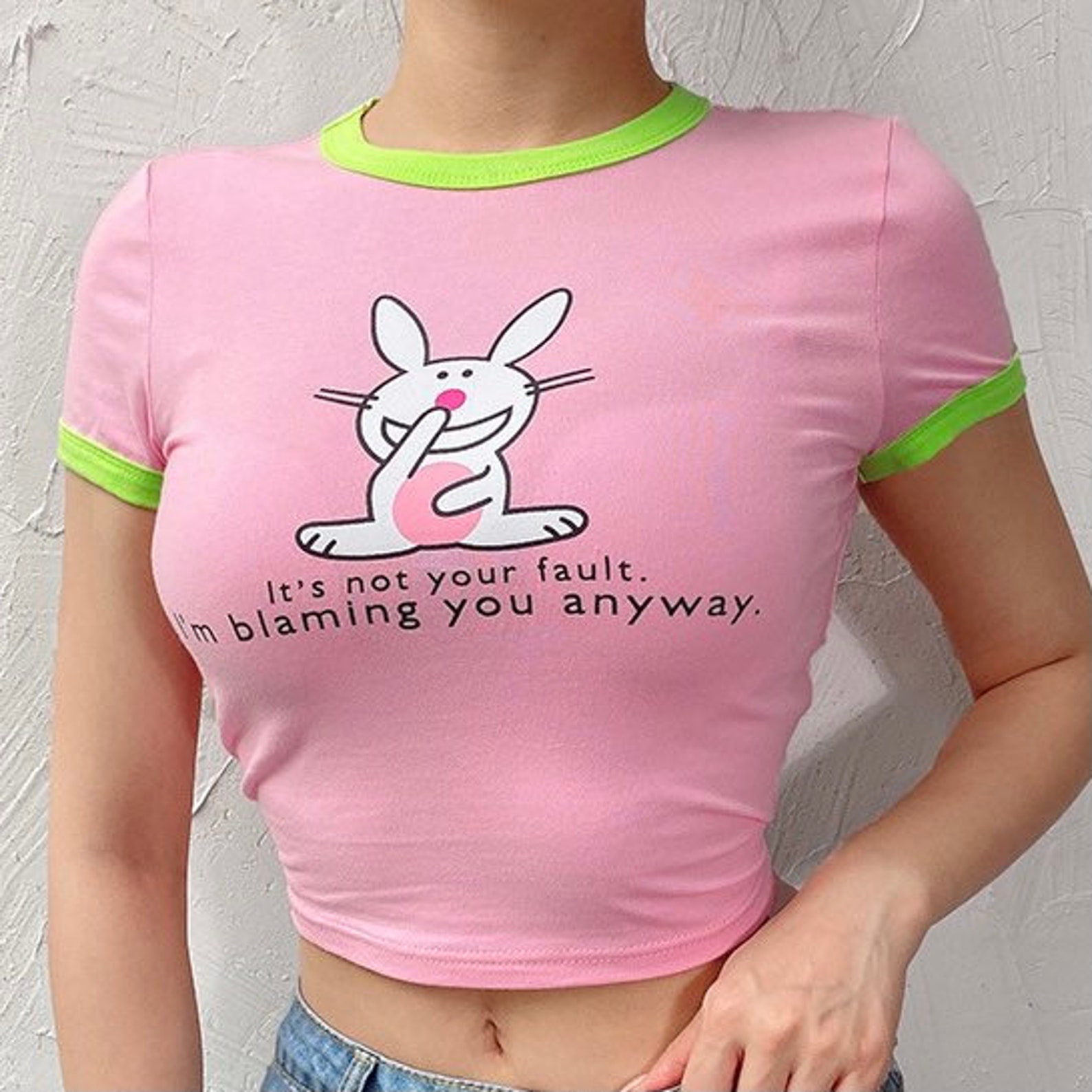 Baddie Y2K Bunny Top Aesthetic Clothes 2000s Clothing Y2K | Etsy