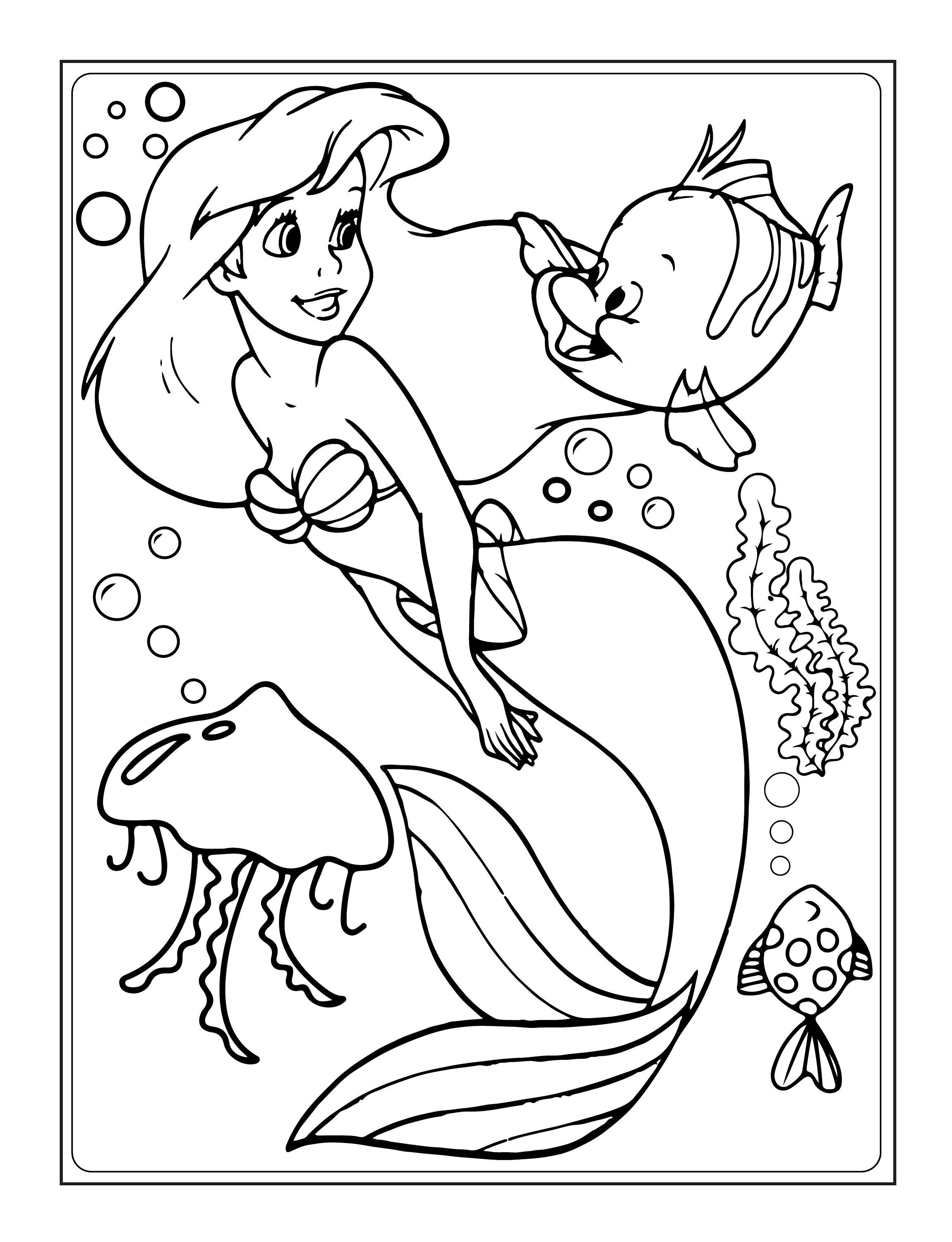 Disney Mermaids Coloring Pages