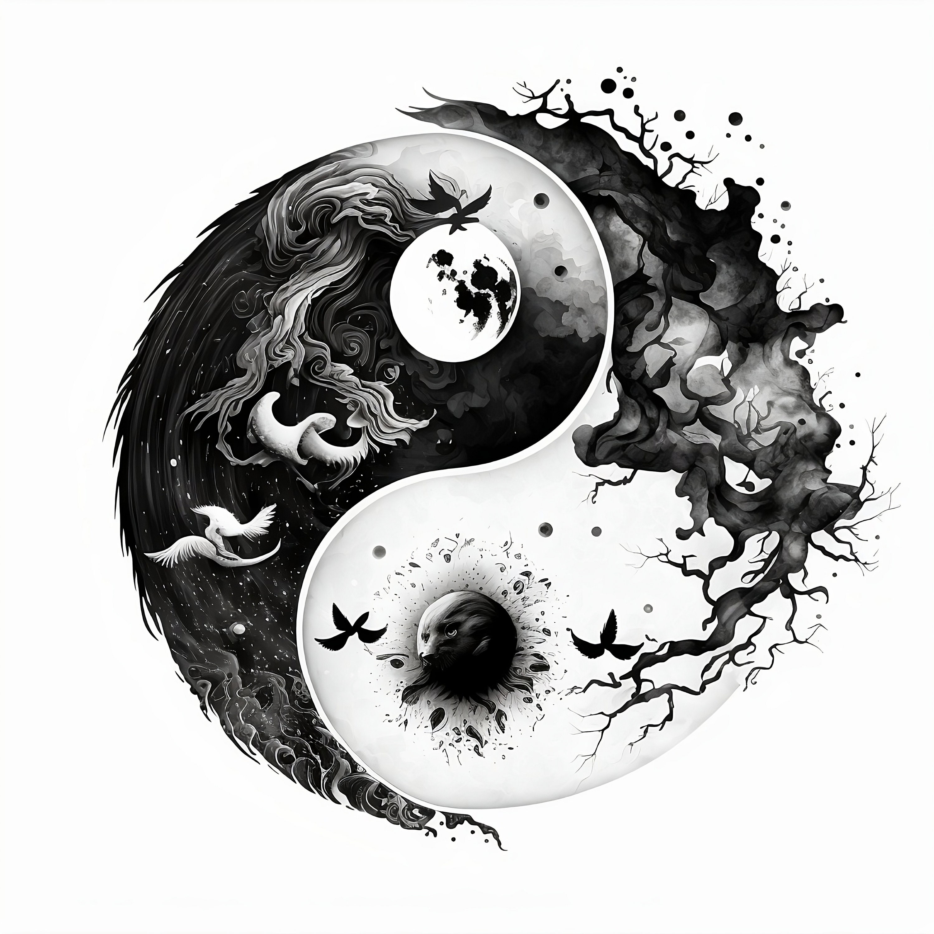 Yin Yang Tattoo Art