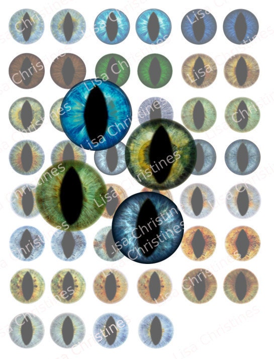 Eyes Human Lizard Digital Collage Instant Download 1 - Etsy