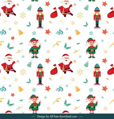 chrismas pattern template cute dynamic cartoon characaters