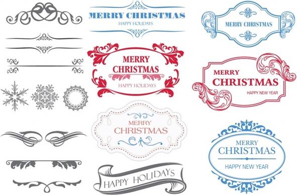 christmas border labels