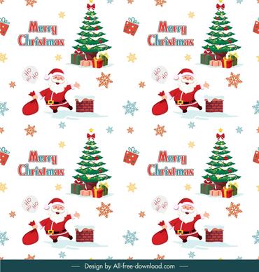 christmas pattern template cute dynamic cartoon 