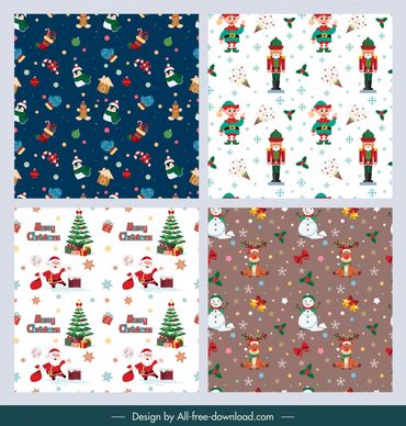 christmas pattern templates collection elegant xmas elements