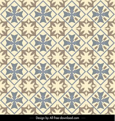 pattern template flat symmetrical retro decor