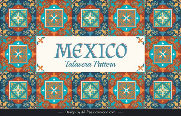 talavera pattern template classical elegant symmetric geometry shapes