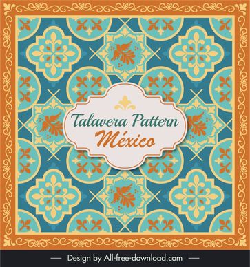 talavera pattern template symmetric elegant geometry shapes