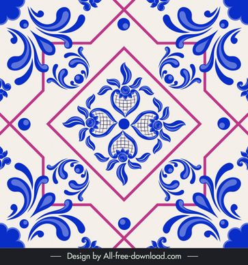 talavera pattern template symmetric geometric leaf flowers shapes