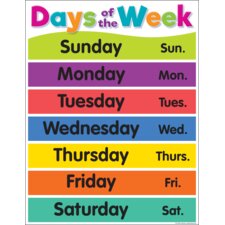 Colorful Days of the Week Chart