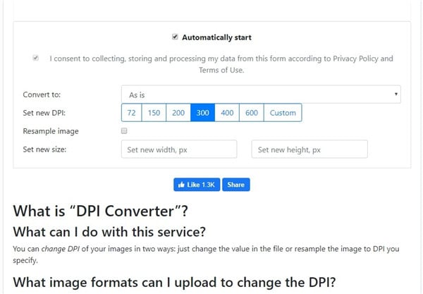 dpi converter