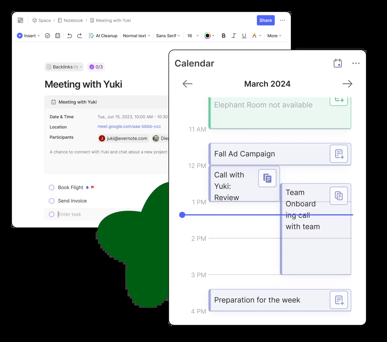 A UI rappresentation of calendar