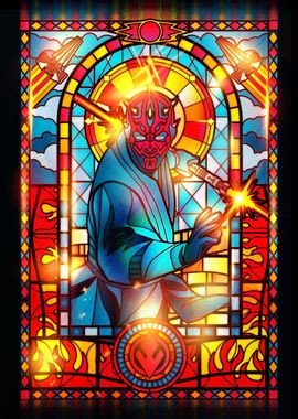 Darth Maul Stained Glass