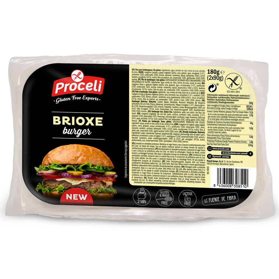 Proceli Burger Brioche Brötchen glutenfrei Hamburger weizenfrei