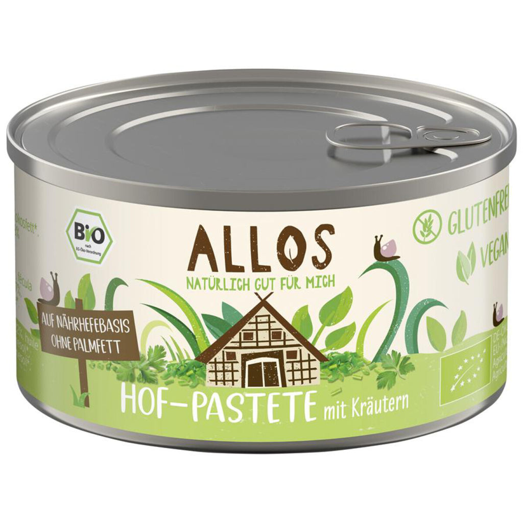 Allos Hof-Pastete mit Kräutern Aufstrich glutenfrei weizenfrei bio vegan