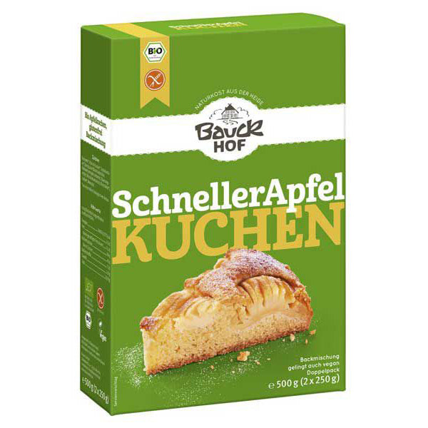 Bauckhof Apfelkuchen Backmischung glutenfrei weizenfrei Zöliakie Bio