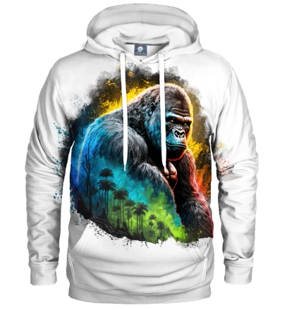 Mystic Gorilla White Hoodie