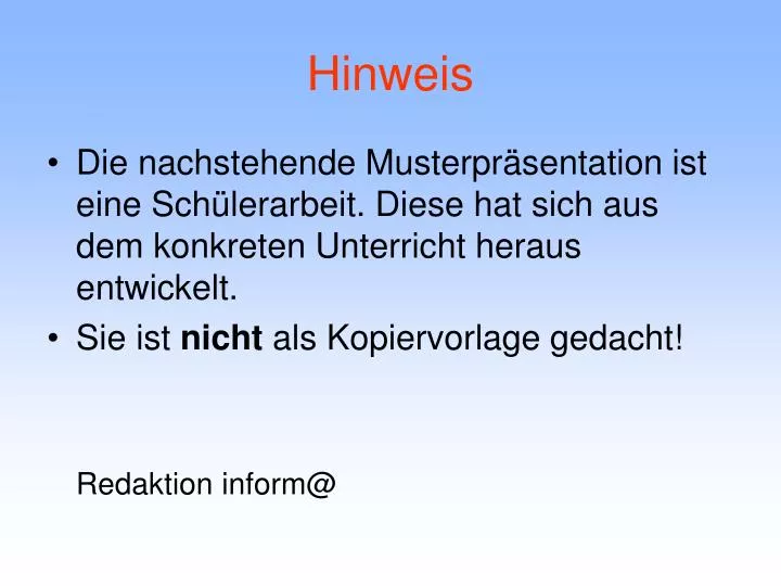 hinweis