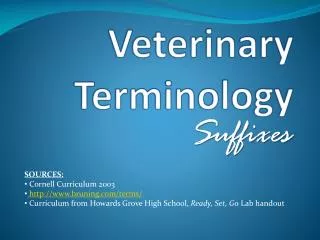 PPT - Veterinary Terminology PowerPoint Presentation, free download ...