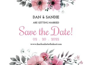 premium  Template: Invitation Floral Wedding Save The Date