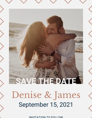 premium  Template: Invitation Photo de couple réservez la date