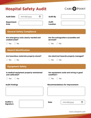 business interactive Template: Red And Orange Minimalist Audit Form