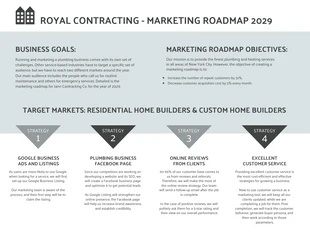 business  Template: Stratégie commerciale Gray Feuille de route marketing