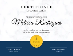 business  Template: Company Certificate of Recognition Template