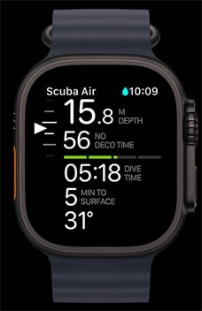 Az Oceanic+ app az Apple Watch Ultra 2-n.