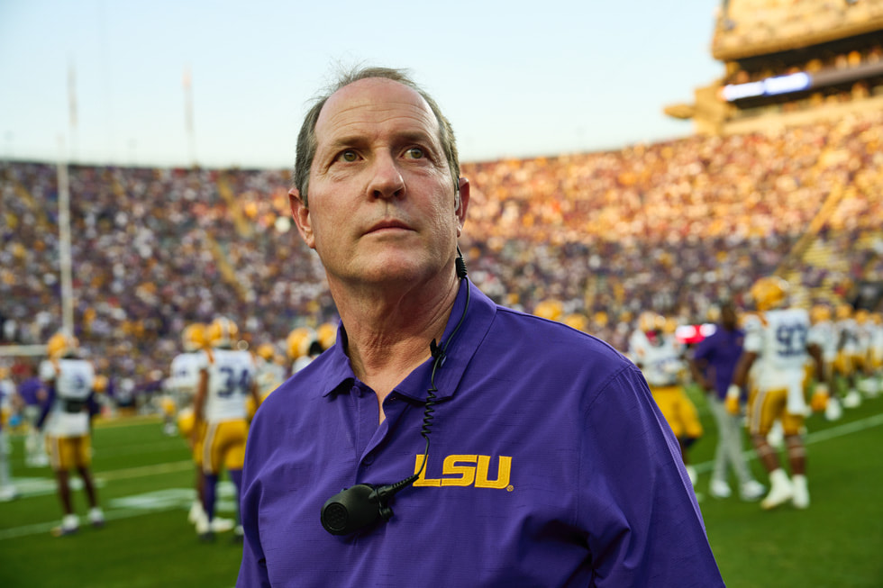 Doug Aucoin an der Seitenlinie im Tiger Stadium.
