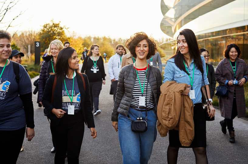 Entrepreneur Camp participants photographed at Apple Park.