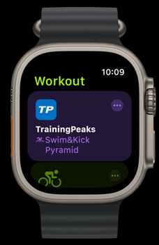 A TrainingPeaks app az Apple Watch Ultra 2-n.