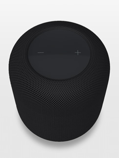 HomePod minuit en réalité augmentée sur l’écran d’un iPhone.