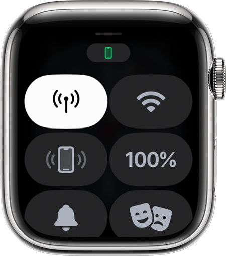 Central de controlo no Apple Watch.