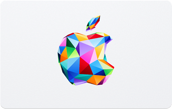 A parte frontal de um Apple Gift Card