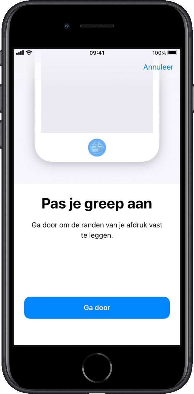 ios15-iphone-se-instellingen-touch-id-toegangscode-configuratie-greep-aanpassen